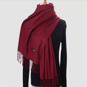 Burgandy Cashmere long scarf
